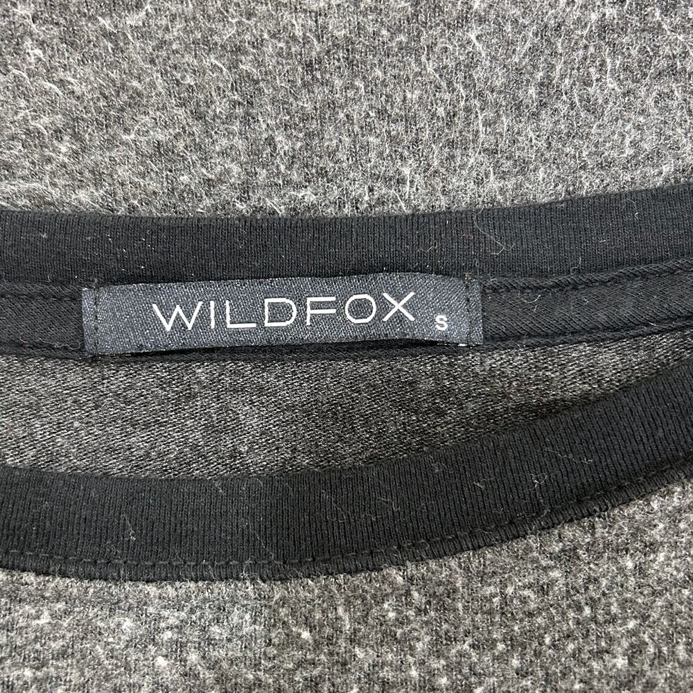 Wildfox Gray Fleece Gold Sparkle Heart Long Sleeve Top - Picture 5 of 7